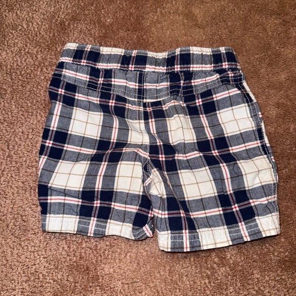 First Impressions Navy and Red Plaid Shorts - Picture 3 of 3